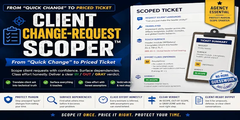 Client Changerequest Scoper generated by undefined