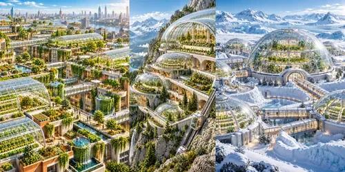 Future Greenhouse Megastructures generated by chatgpt-image