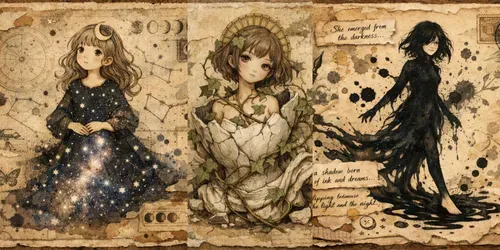 Unique Vintage Junk Journal Characters generated by chatgpt-image