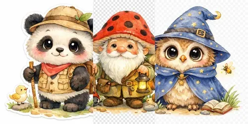 Whimsical Watercolor Fantasy Characters generated by chatgpt-image