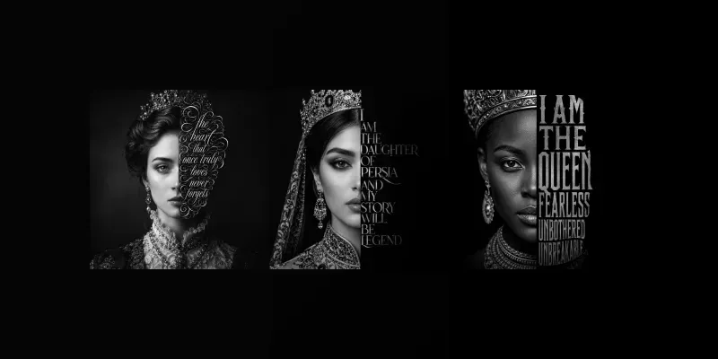 Human Split Typography Portrait Packs generated by undefined
