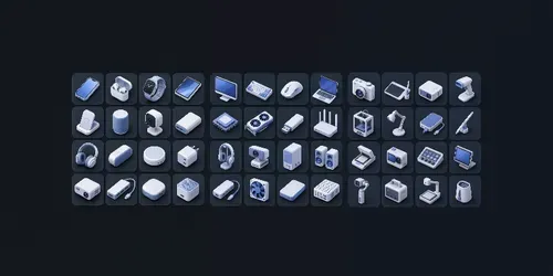 Futuristic Isometric Tech Icon Sets generated by chatgpt-image