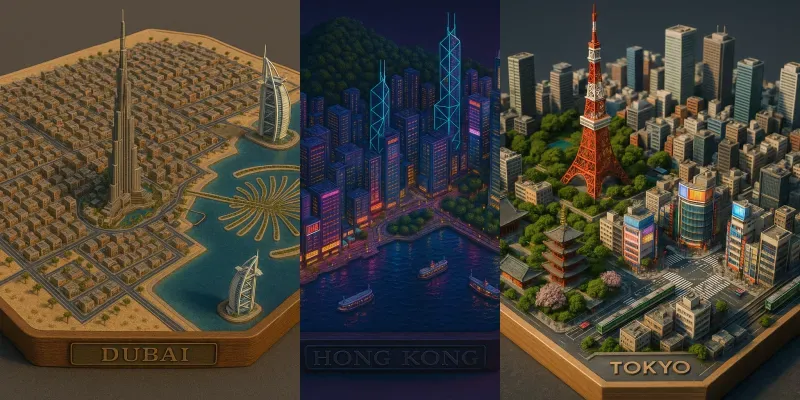 World Cities Diorama Packs generated by undefined