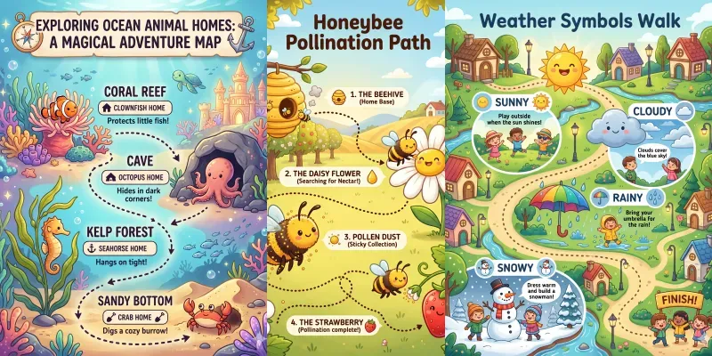 Kids Learning Map Infographics generated by undefined