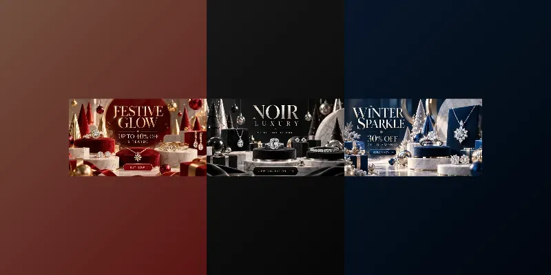 Luxury 3D Christmas Jewelry Banner Ads