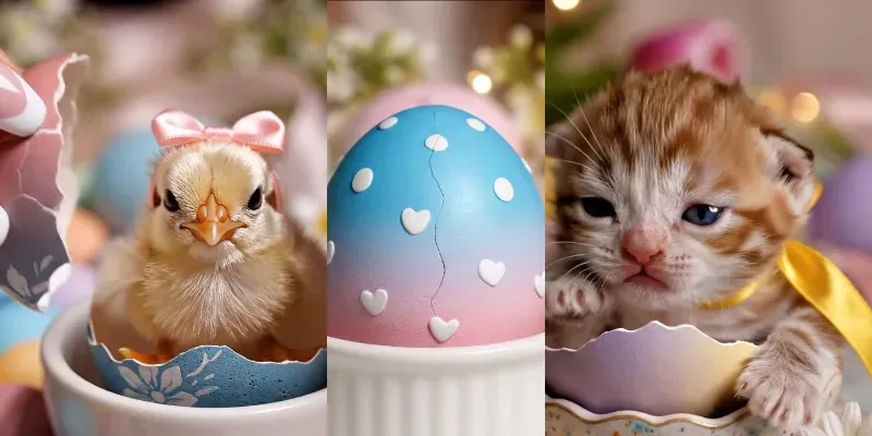 ASMR Easter Eggs Hatching generated by undefined