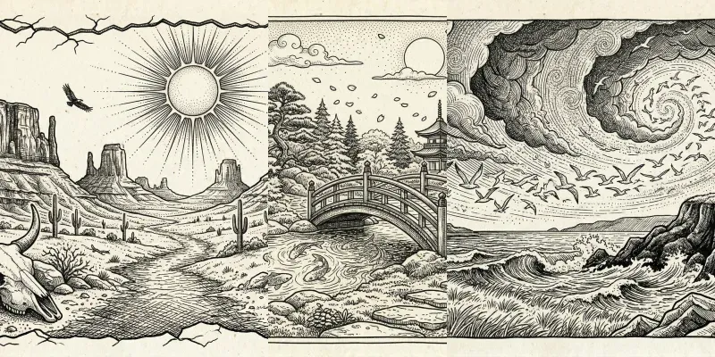 Ink Pen Storybook Landscapes generated by undefined