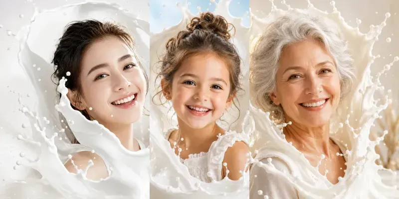 Milk Splash Portraits generated by undefined