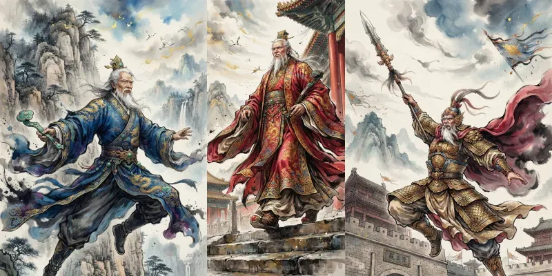 Majestic Chinese Heroes Fine Art