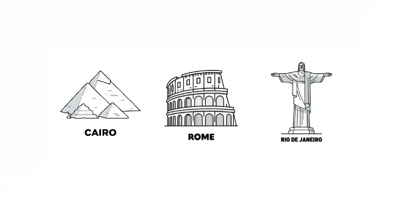 Minimal Landmark City Prints generated by undefined