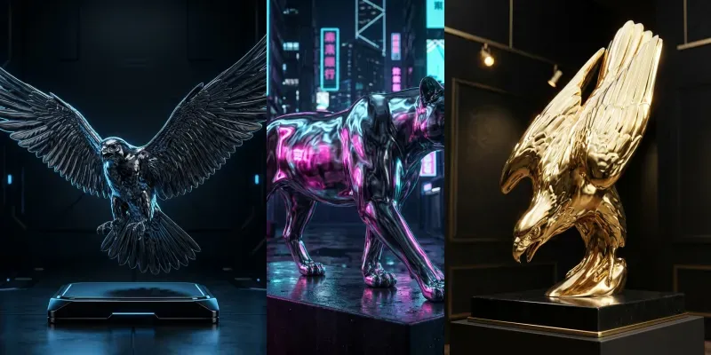 Chrome Animal Sculpture Generator