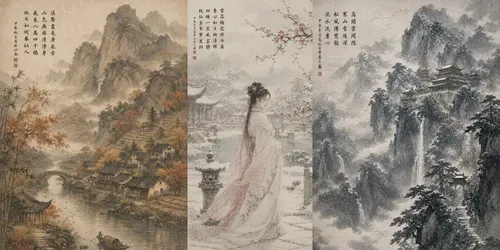 Asian Watercolor Scene Generator generated by chatgpt-image
