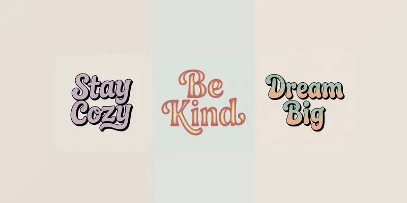 Vintage Pastel Typography Designs generated by undefined