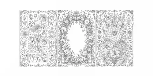 Vintage Botanical Illustrations Line Art generated by chatgpt-image