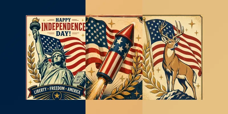 Retro Patriotic Vector Posters generated by undefined