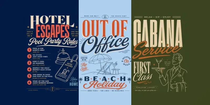 Modern Retro Typography Posters generated by undefined