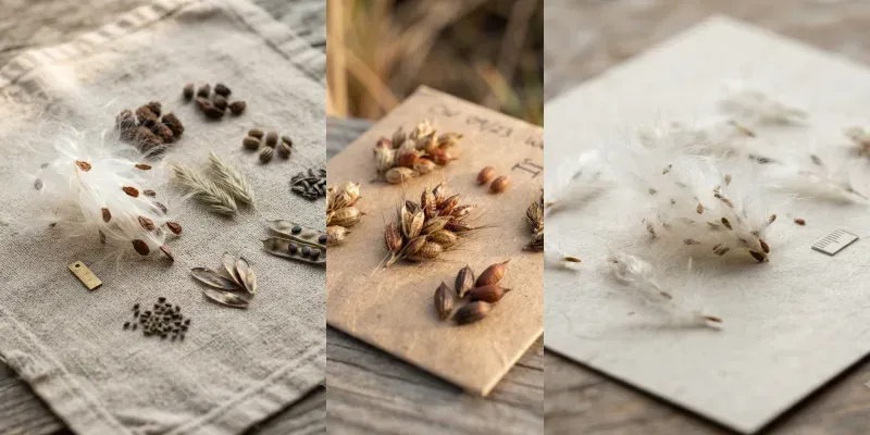Native Seed Collection Macro Photo Builders generated by undefined