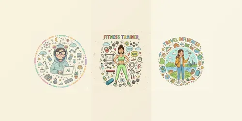 Creative Career Doodle Artworks generated by gemini-image