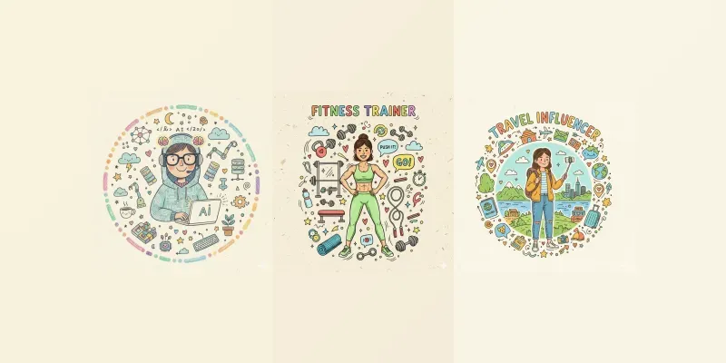 Creative Career Doodle Artworks generated by undefined