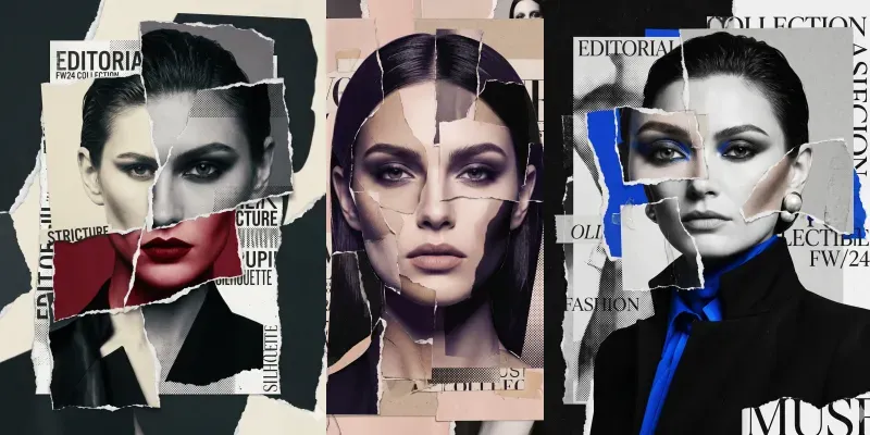 Highfashion Collage Portrait Labs generated by undefined