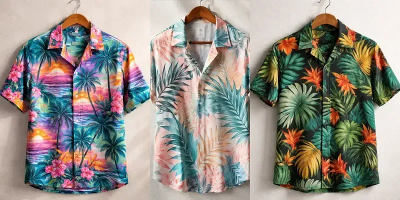 Tropical Floral Summer Shirt Mockups generated by undefined