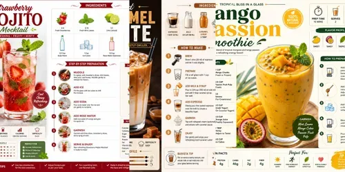 Premium Drink Recipe Cards generated by chatgpt-image