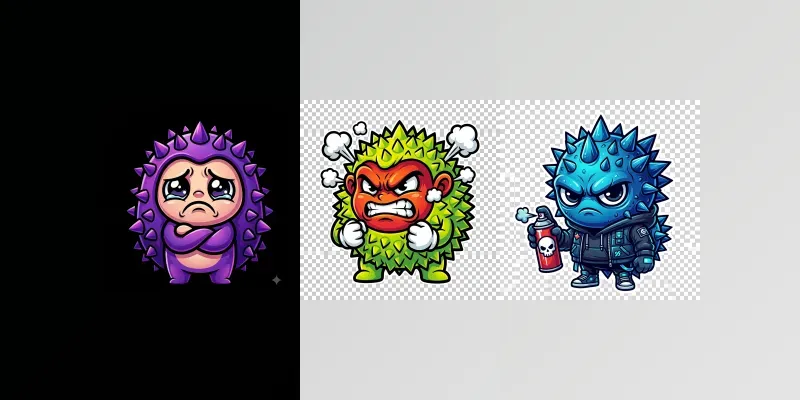 Angry Durian Chibi Sticker Meme Art generated by undefined