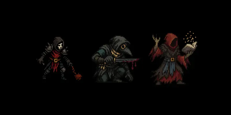 32bit Dark Fantasy Hero Icons generated by undefined
