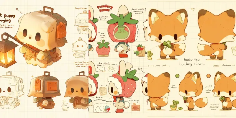 Designer Toy Character Sheets generated by undefined