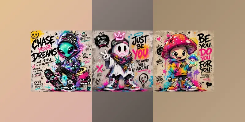 Urban Graffiti Mascot Pop Art generated by undefined