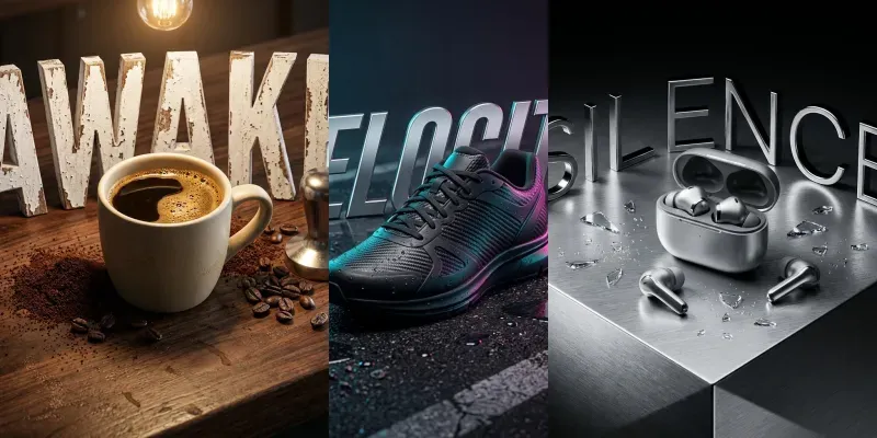 Typographic Product Ad Banners