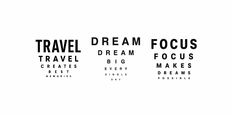 Minimalist Eye Chart Typography Art generated by undefined