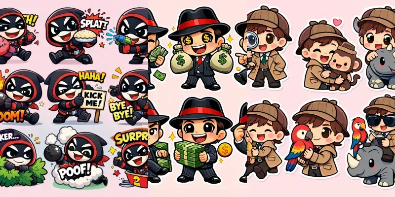 Cute Chibi Cartoon Sticker Pack Prompt generated by undefined