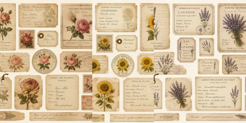 Flower Ephemera Junk Journal Generator generated by undefined