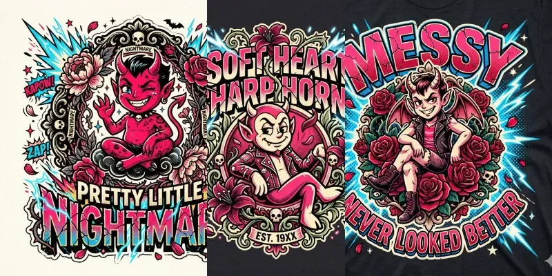 Vintage Demon Streetwear Graphics generated by undefined