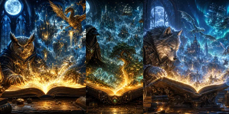 Magic Books Awaken generated by undefined