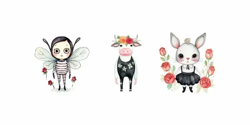 Anthropomorphic Gothic Animals generated by midjourney