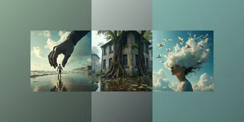 Surreal Worlds generated by kling