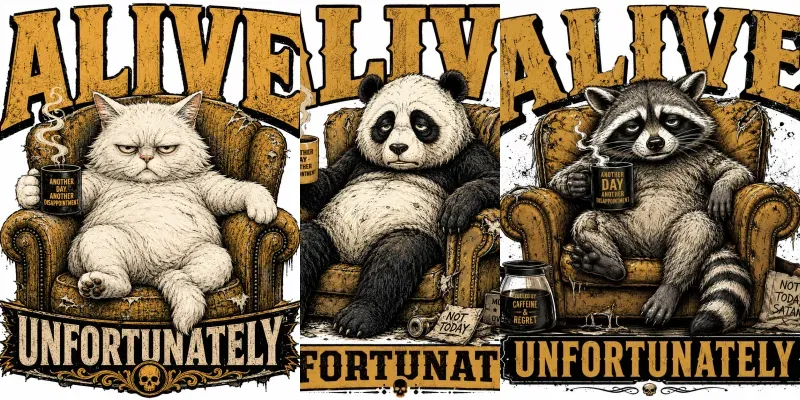 Alive Unfortunately Tees generated by undefined