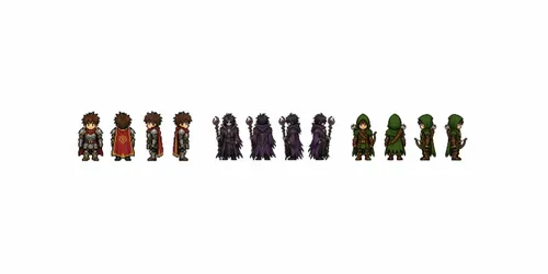 8bit RPG Character Turnaround Sprites generated by chatgpt-image