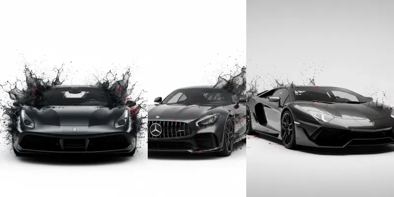 Ink Splash Supercar 916s generated by undefined