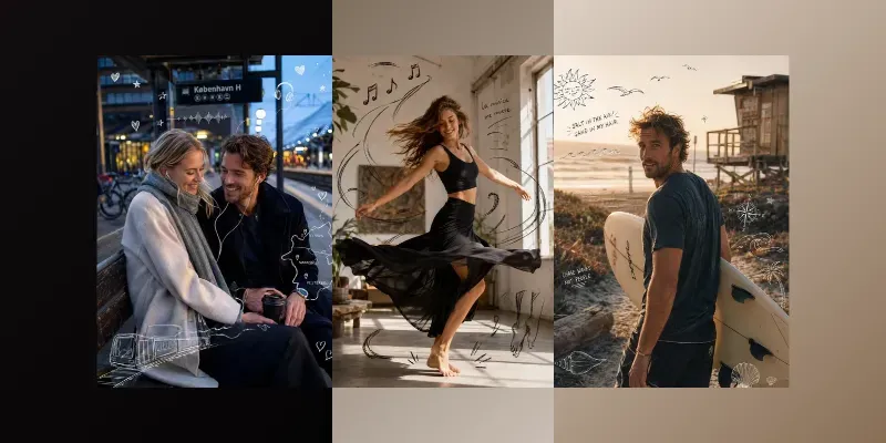 Cinematic Lifestyle Doodle Portraits generated by undefined