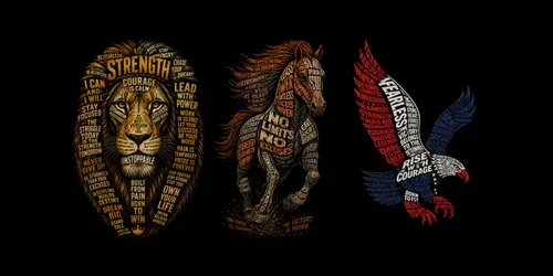 Typography Animal Silhouette Art generated by chatgpt-image