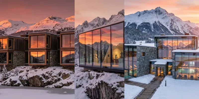 Modern Alpine Glass Architecture generated by undefined