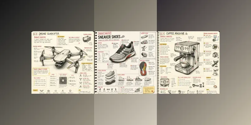 Technical Sketch Annotation Blueprints generated by undefined