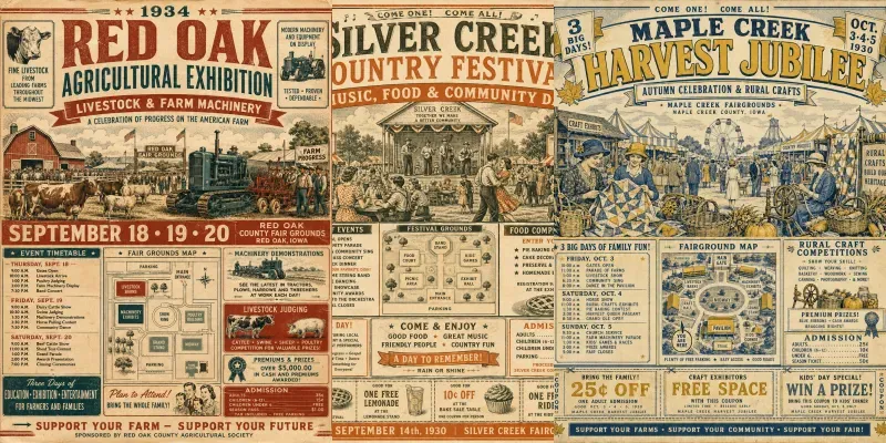 1930s County Fair Ad Kits generated by undefined