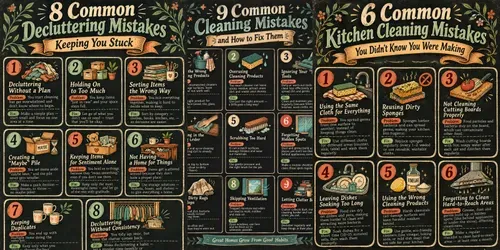 Home Cleaning Mistakes Poster Makers generated by chatgpt-image