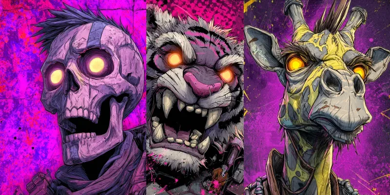 Psychopathic Characters In Neon generated by undefined