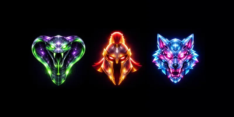 3D Glassmorphism Esports Logos generated by undefined