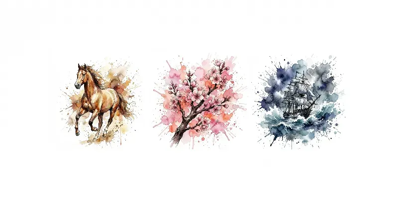 Watercolor Splash Tshirt Print Generator generated by undefined